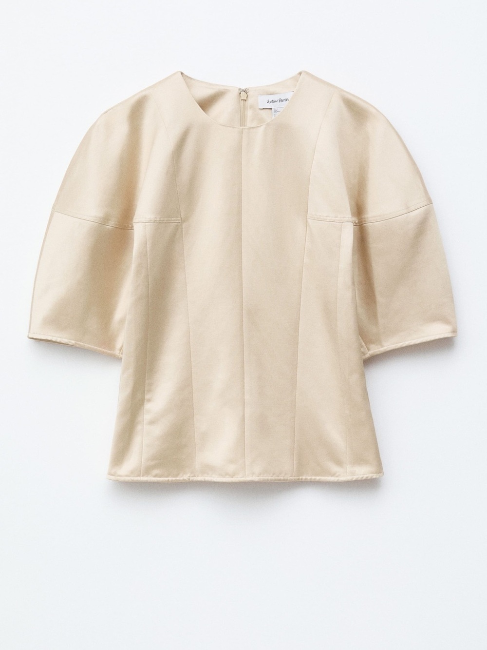 & Other Stories puffed sleeve satin structured top NWT , sz : 0 - Picture 7 of 16